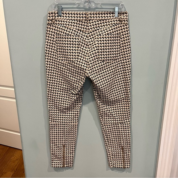 J. McLaughlin Check Patterned Tapered Pant Zippers At Bottom Back Women’s Sz 10 - Picture 5 of 11